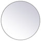 Elegant MR4839GR Metal Frame Round Mirror 39", Gray