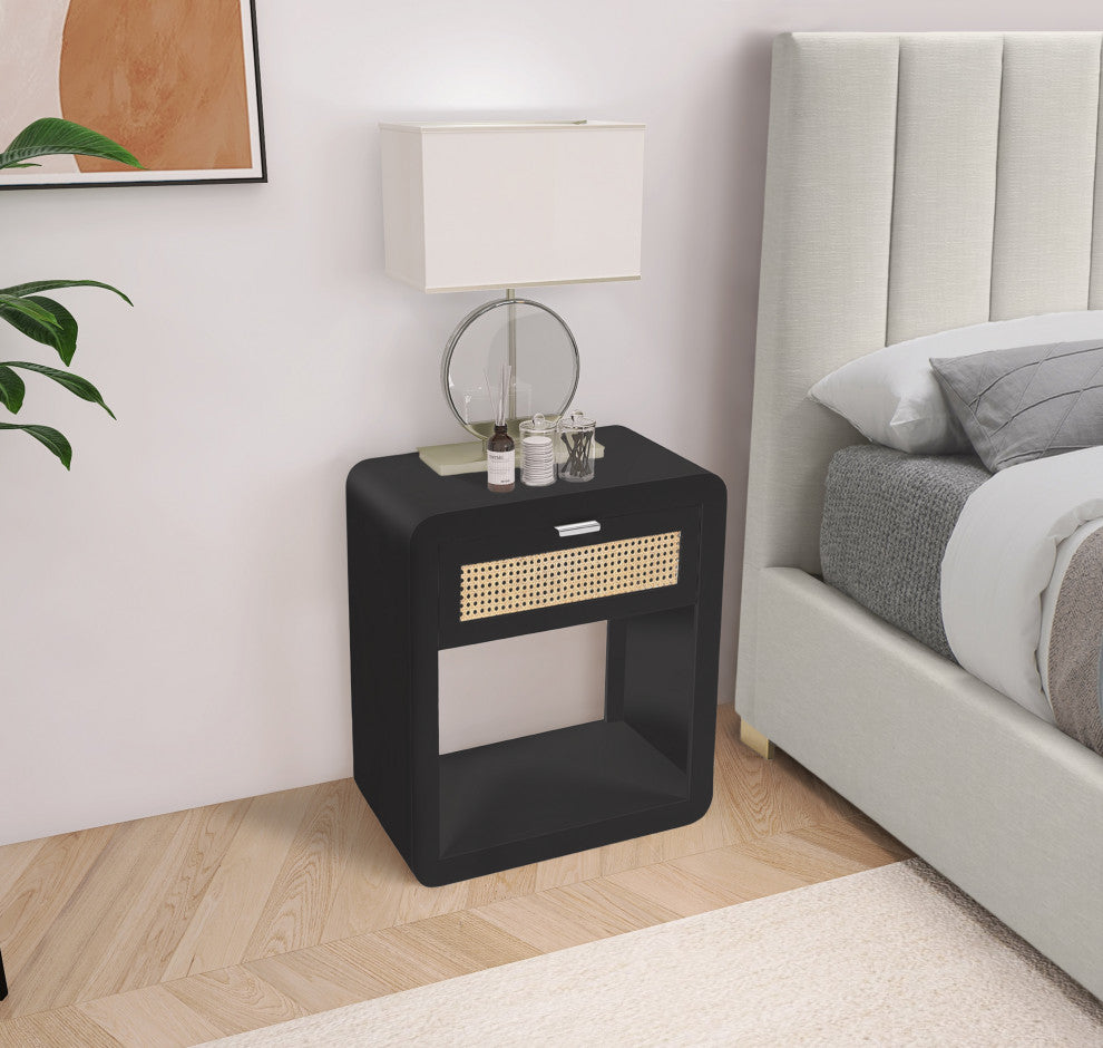 Langham Night Stand, Black, Large