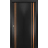 Bi-fold Doors 36 x 80 | Planum 1010 Matte Black with  | Sturdy Tracks
