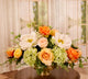 Magnolia and Rose Silk Flower Centerpiece