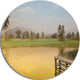 Wetland Of Nam Sang Wai Yellow, Seascape Round Wall Art, 11"