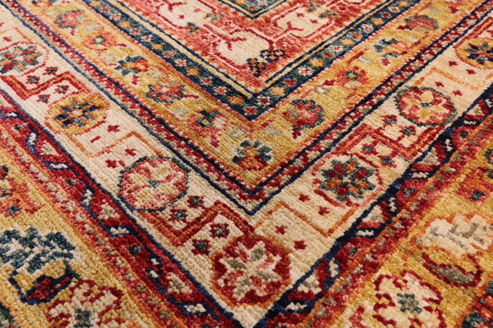 8' 2" X 11' 4" Persian Garden Design Hand Knotted Rug Q10956