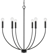 Capital Lighting 452161 Ansley 6 Light 30"W Taper Candle Style - Matte Black