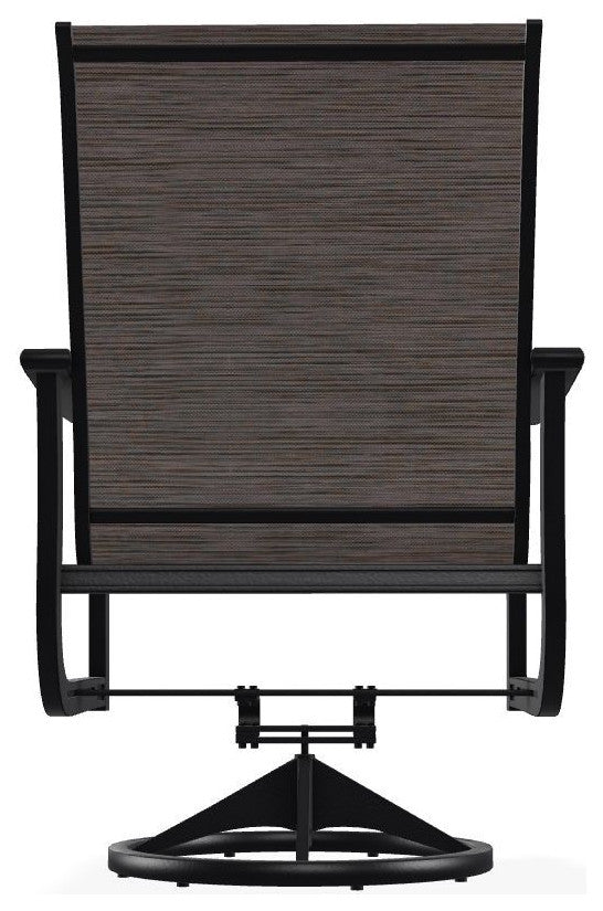 St. Catherine Sling Outdoor Swivel Rocker, James/Black