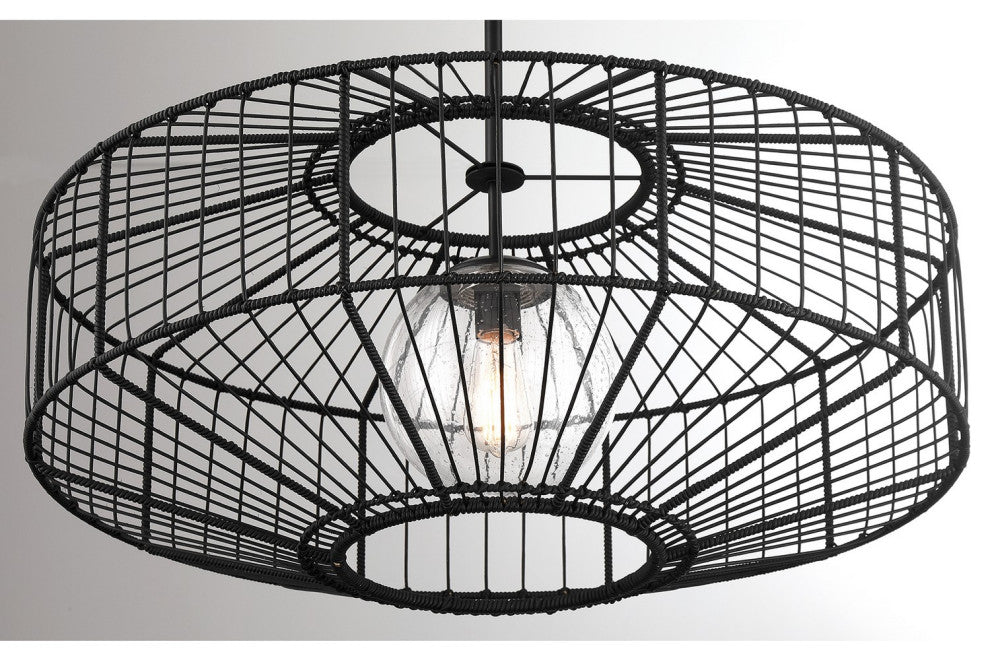 Marcy 1-Light Pendant, Matte Black
