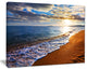 "Heavy Clouds Over Morning Beach" Seashore Canvas Print, 20"x12"