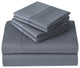 Kathy Ireland 6 Piece Brushed Microfiber Sheet Set, Dark Gray, King