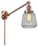 Chatham 1-Light Swing Arm Light, Antique Copper, Glass: Clear