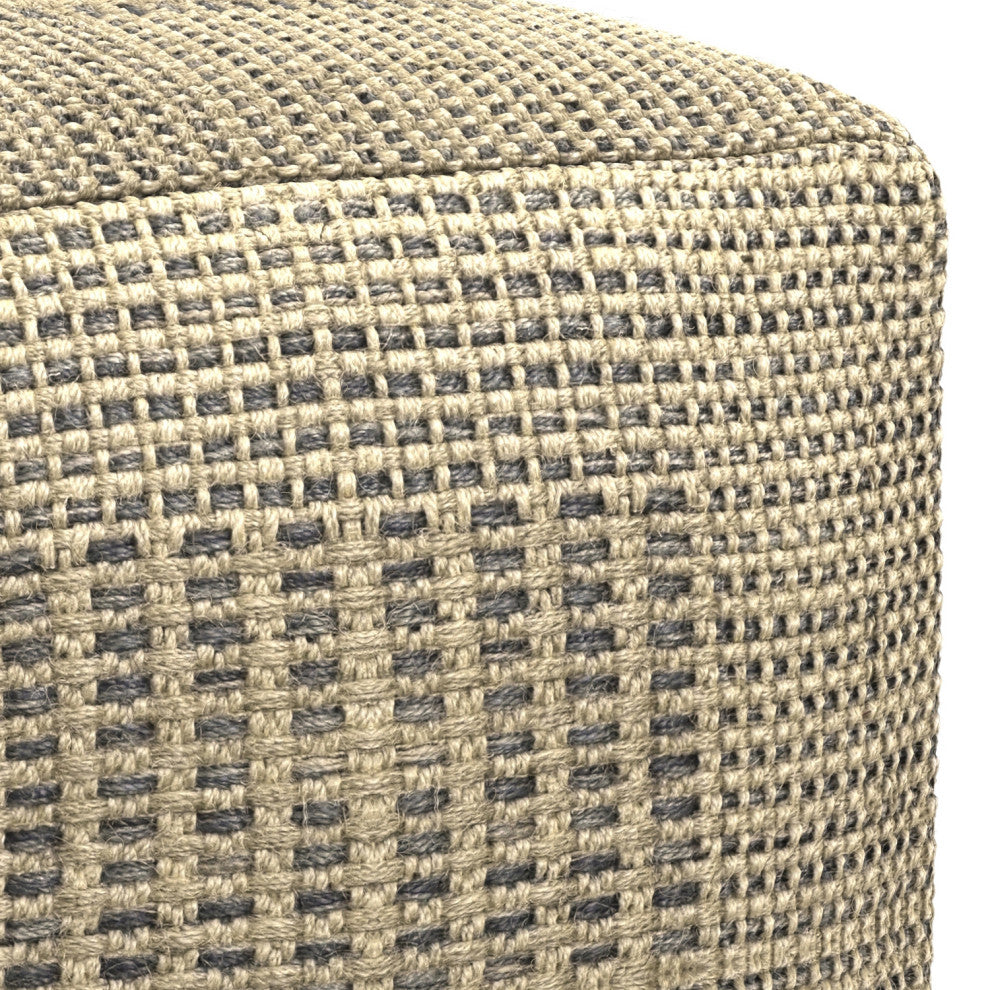 Delilah Square Woven Pouf, Natural