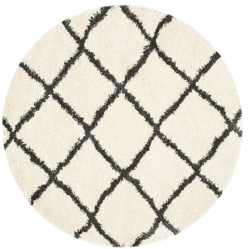 Safavieh Belize Shag Sgb489B Shag Rug, Ivory/Charcoal, 2'3"x5'0"
