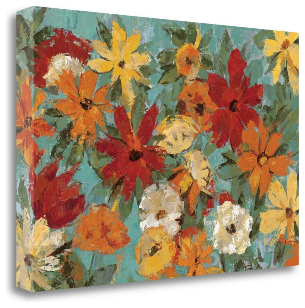 "Bright Expressive Garden" By Silvia Vassileva, Giclee on Gallery Wrap Canvas