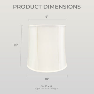 Royal Designs Drum Lamp Shade, White, 9x10x10, Single