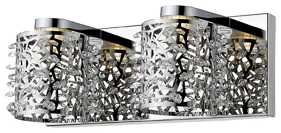 Fortuna 2 Light Bathroom Vanity Light in Chrome