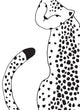 Safari Jungle Illustration Peel and Stick Vinyl Mural, Black, 24"x108", Single