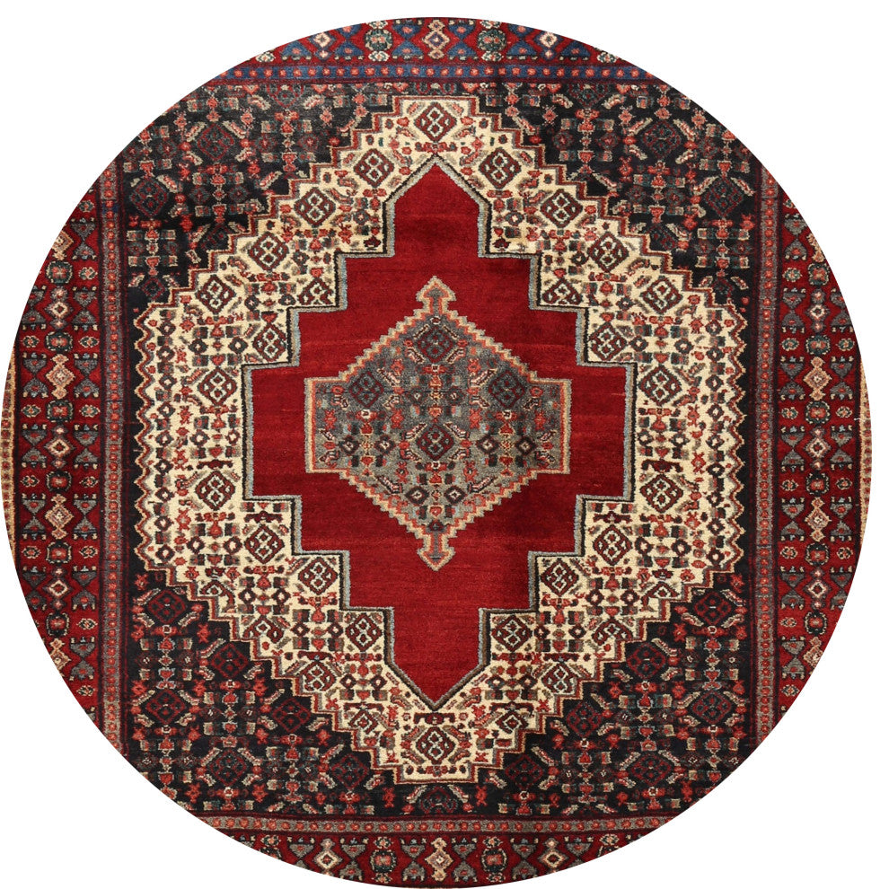 Ahgly Company Indoor Round Traditional Area Rugs, 4' Round