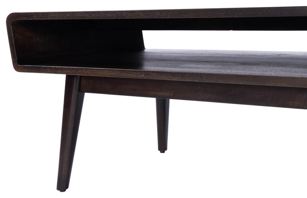 Dark Brown Storage Coffee Table