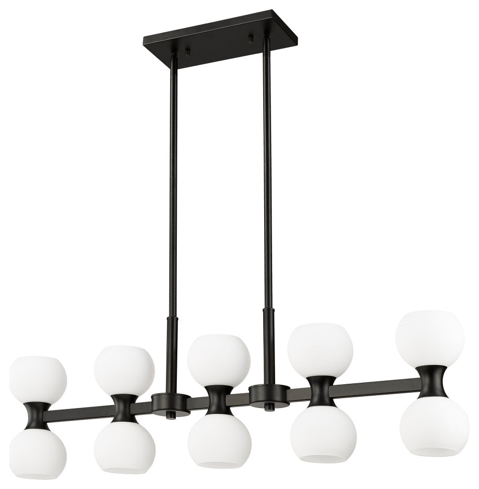Z-LITE 10-Light Island, Matte Black