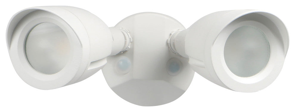 LED Security Light - Dual Head - White Finish - 3000K