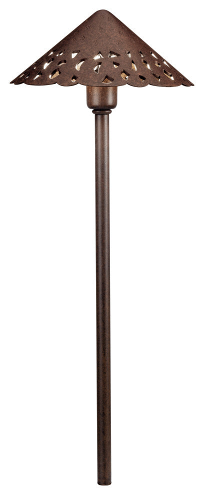 Textured Tannery Bronze 3000K Cast Hammered Roof LED