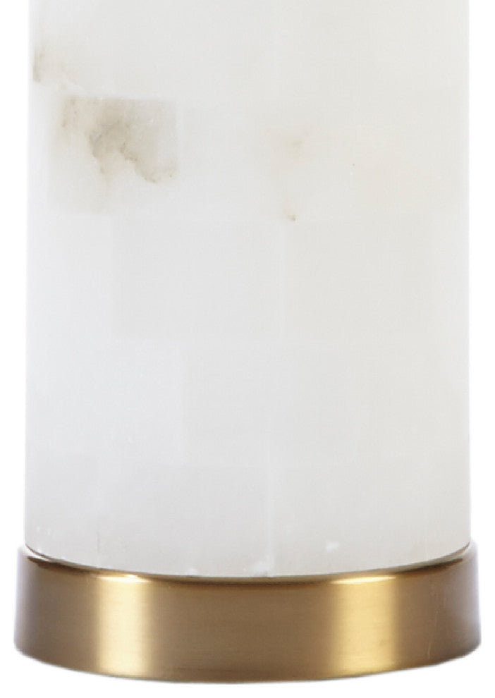 Ink+Ivy Prague Alabaster Table Lamp White/Gold