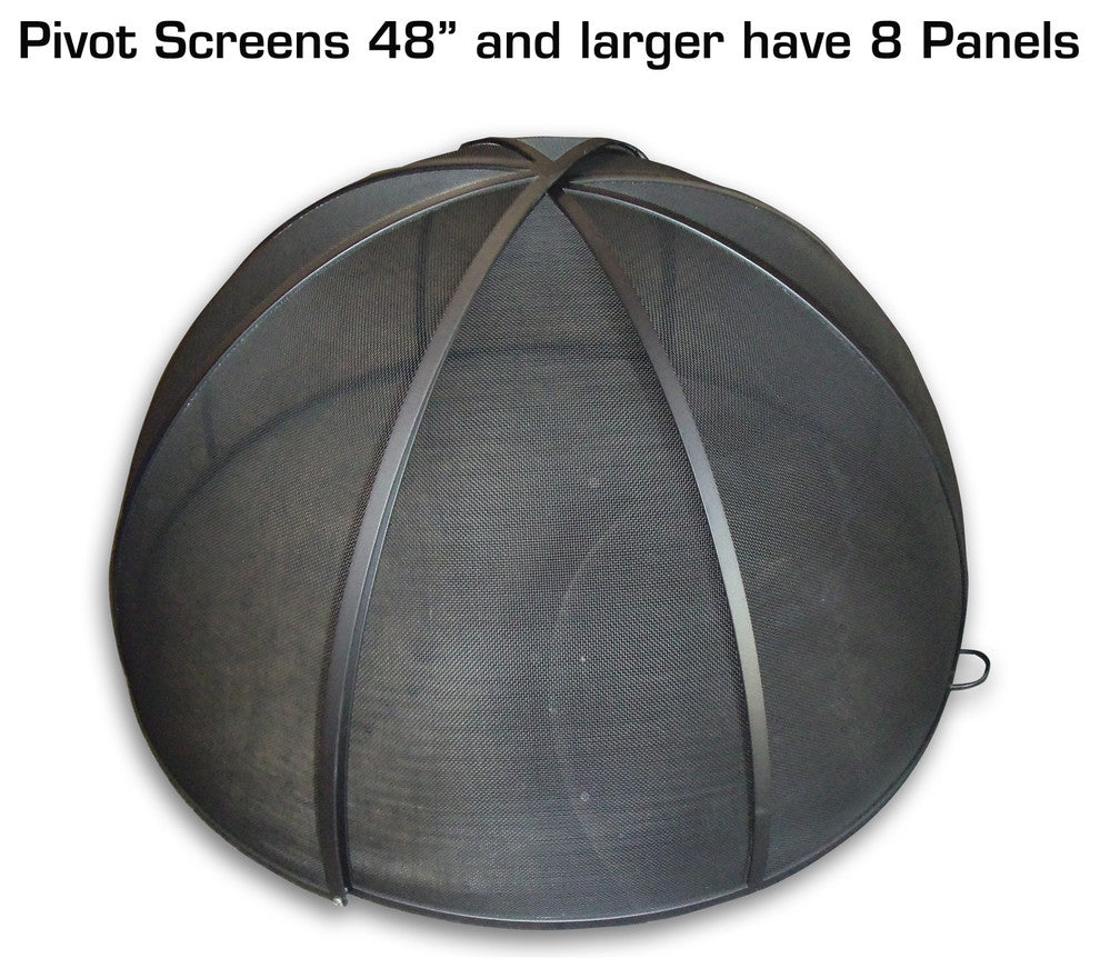 Master Flame 33" Diameter Stainless Steel Fire Pit Screen, Pivot Model