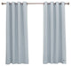 Solid Grommet Top Thermal Insulated Blackout Curtains, Sky Blue, 63"