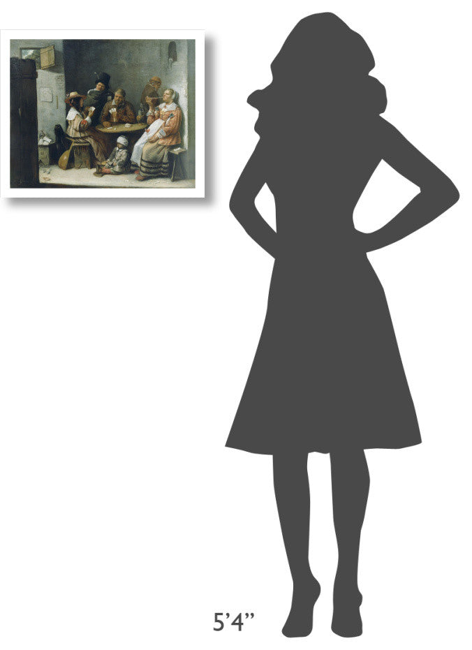 "Card Players" Digital Paper Print by Josse van Craesbeeck, 22"x18"