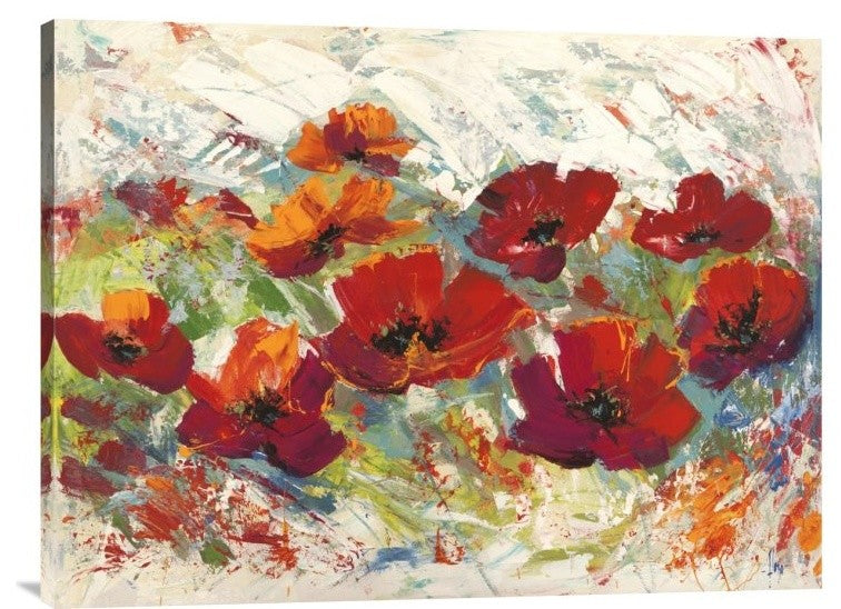 "Papaveri in Estate" Stretched Canvas Giclee by Luigi Florio, 32x24"