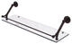 Prestige Skyline 30" Floating Glass Shelf with Gallery Rail, Antique Bronze