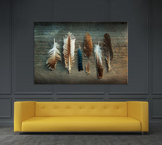 Feather Collection I Fine Art Giant Canvas Print 72"X48"