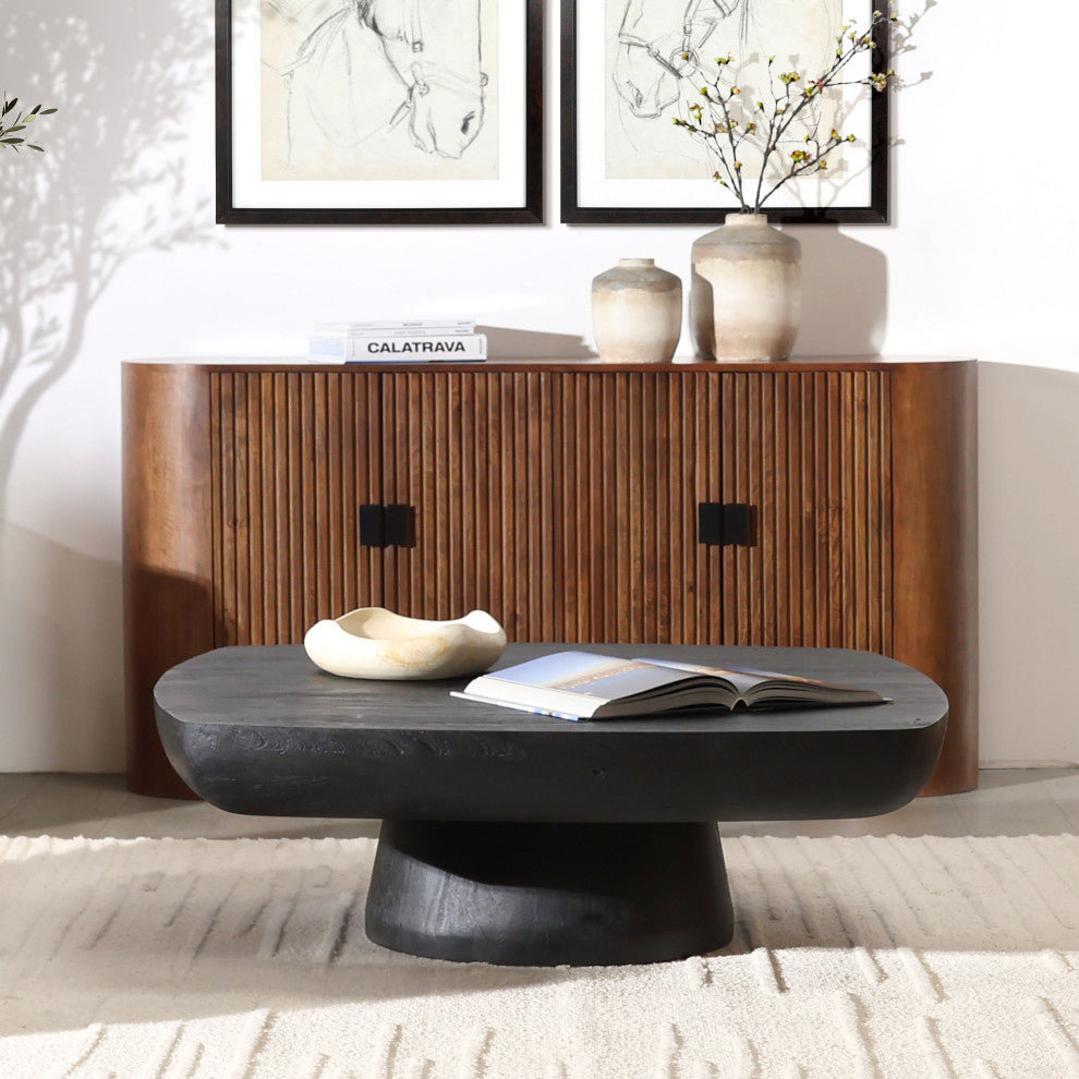 Donovan Acacia Coffee Table, Black