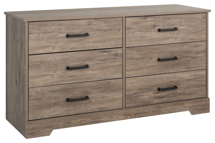 Dresser, Brown Dresser for Bedroom, Chest of Drawers with 6 Drawers