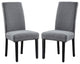 Rochefort Synthetic Leather Armless Set of 2-Pieces Dining Room Accent Chair, Gr