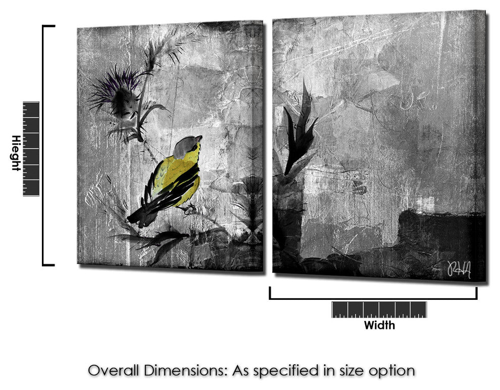 Ready2hangart 'Painted Petals XVII' Canvas Wall Art 2-Panels