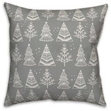 Christmas Tree Pattern 18"x18" Throw Pillow