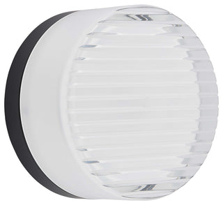 Lucia Wall Sconce, 15W, Matte Black, Fluted Clear & Frosted Acrylic Diffuser
