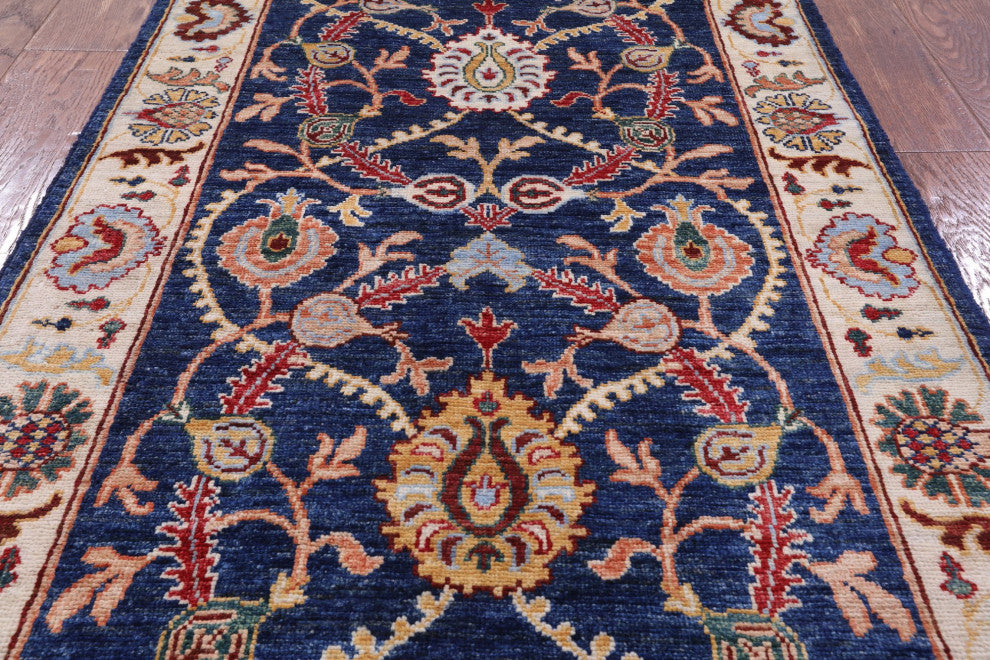Persian Tabriz Handmade Wool Runner Rug 2' 7" X 9' 10" Q8398