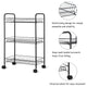 Modern 3-Tier Rolling Kitchen Utility Trolley With Storage Shelf Baskets