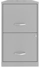 Space Solutions 18in 2 Drawer Metal File Cabinet Arctic Silver