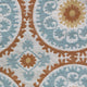 Sunset Cottage Orange, Blue and Ivory Luxury Throw Pillow, 12"x20"