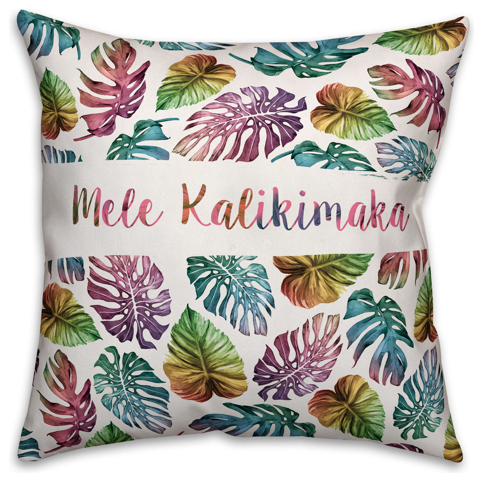 Tropical Christmas 16x16 Spun Poly Pillow