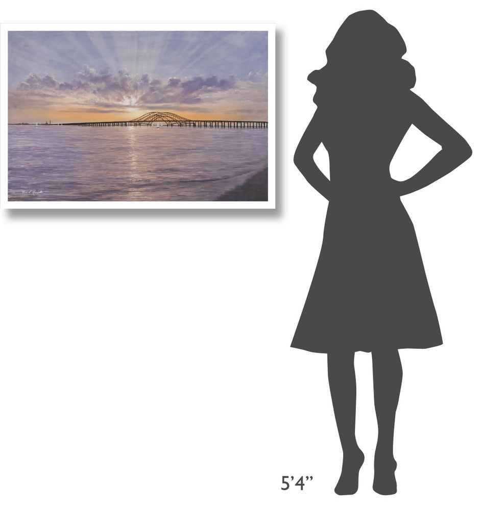 "Sun Rays Over Captree" Digital Paper Print by Diane Romanello, 38"x26"