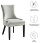 Dining Chair, Nailhead, Set of 2, Gray, Velvet, Modern, Bistro Hospitality