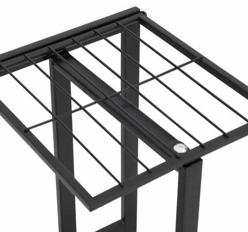 vidaXL Plant Stand Plant Rack Plant Shelves for Indoor and Outdoor Black Metal