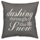 Dashing Through The Snow 18"x18" Throw Pillow