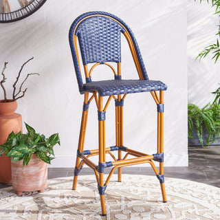 Safavieh California Bar Stool, Navy