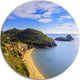 Innamorata Beach And Gemini Islets, Seashore Disc Metal Wall Art, 11"