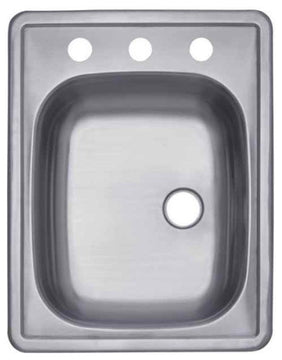 Gourmetier Single Bowl Self-rimming Bar Sink Satin Nickel K221755BNR