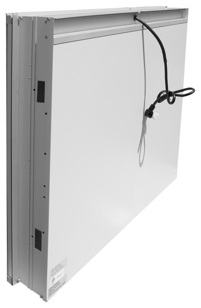 Recessed/Surface Mount LED Medicine Cabinet Mirror with Defogger, 24"x30" Left Hinge