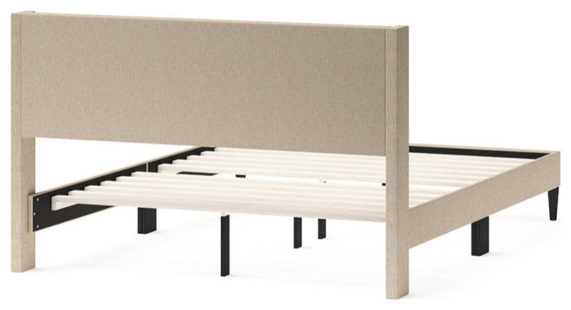 Lindon Deco Modern Uphostered Queen Bed in a Box, Desert Brown